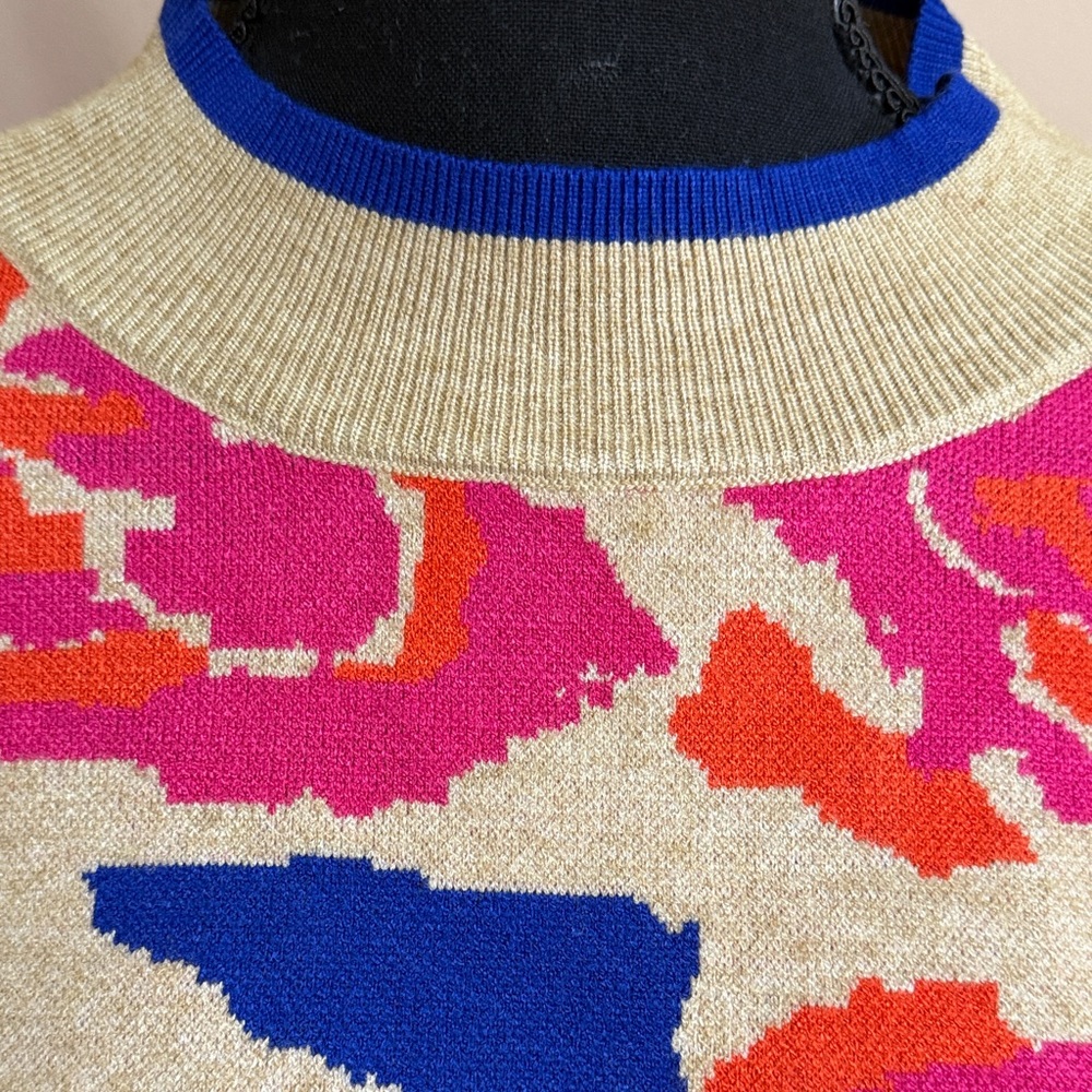 JODIFL Bold Floral Sweater in Pink, Blue, and Orange - Picture 2 of 11